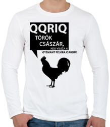 printfashion kiskakas-black - Férfi hosszú ujjú póló - Fehér (560275)