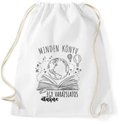 printfashion Minden könyv - egy varázslatos utazás - Sportzsák, Tornazsák - Fehér (7260300)