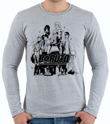 printfashion Boruto - Férfi hosszú ujjú póló - Sport szürke (5673062)