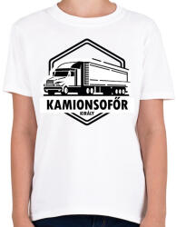 printfashion Kamionsofőr király - Gyerek póló - Fehér (6551089)