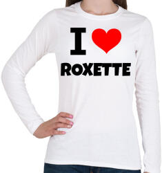printfashion i LOVE ROXETTE - Női hosszú ujjú póló - Fehér (10650248)