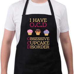 printfashion I have O. C. D - Kötény - Fekete (7248552)