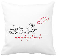 printfashion Minden nap a munkahelyen - Párnahuzat, Díszpárnahuzat - Fehér (11678193)