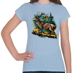 printfashion Emelt fővel - Női póló - Világoskék (5591068)