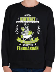 printfashion Legjobb kertész - Hónappal - Gyerek pulóver - Fekete (15495713)