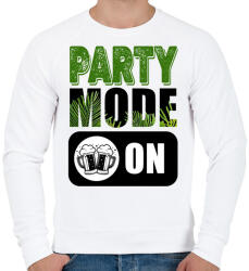 printfashion Party Mode ON - Férfi pulóver - Fehér (16255446)