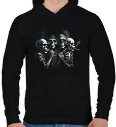 printfashion Rapper skulls - Férfi kapucnis pulóver - Fekete (12165421)