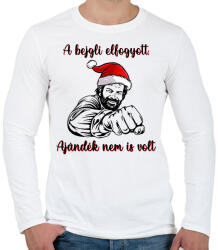 printfashion A bejgli elfogyott, ajándék nem is volt Bud Spencer - Férfi hosszú ujjú póló - Fehér (11325354)