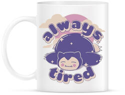 printfashion Snorlax always tired - Bögre - Fehér (16445905)