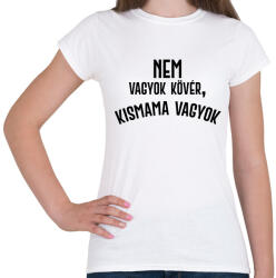 printfashion Nem vagyok kövér, terhes vagyok - Fekete - Női póló - Fehér (7054190)