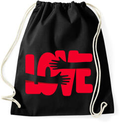 printfashion Szerelmes ölelés - Sportzsák, Tornazsák - Fekete (6020400)