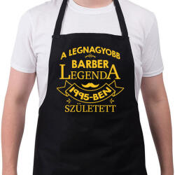 printfashion Barber legenda - Évszámmal - Kötény - Fekete (9122556)