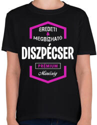 printfashion Diszpécser prémium minőség - Gyerek póló - Fekete (1465196)
