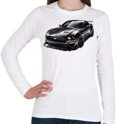 printfashion Mustang - Női hosszú ujjú póló - Fehér (15208858)