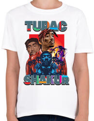 printfashion Tupac - Gyerek póló - Fehér (15049989)