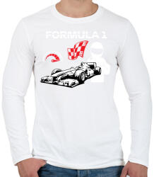 printfashion Formula 1 - Férfi hosszú ujjú póló - Fehér (13114276)