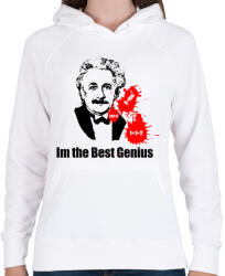 printfashion genius - Női kapucnis pulóver - Fehér (1242732)