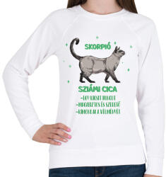 printfashion Skorpió - Sziámi cica - Női pulóver - Fehér (13337956)