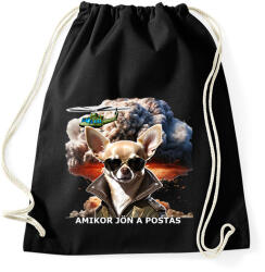 printfashion amikor jön a postás - csivi - Sportzsák, Tornazsák - Fekete (15218072)