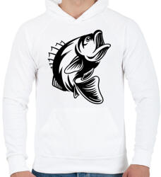 printfashion fish - Férfi kapucnis pulóver - Fehér (5207861)