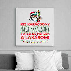 printfashion Karácsonyi rezsicsökkentés 2 - Vászonkép - Fehér (11115939)