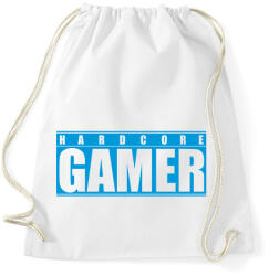 printfashion Hardcore Gamer - Sportzsák, Tornazsák - Fehér (936576)