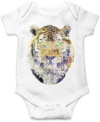 printfashion Biometrikus tigris - Baba Body - Fehér (1327095)
