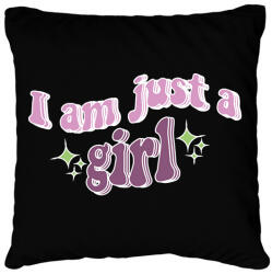 printfashion I am just a girl - Párnahuzat, Díszpárnahuzat - Fekete (16643424)