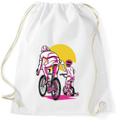 printfashion Apa és fia biciklin - Sportzsák, Tornazsák - Fehér (9177971)