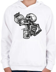 printfashion Beerdrinker - Gyerek kapucnis pulóver - Fehér (2126983)