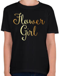 printfashion Flower girl - Gyerek póló - Fekete (281430)