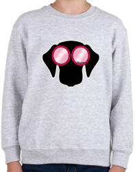 printfashion Tacskó pink napszemüvegben - Gyerek pulóver - Sport szürke (13430890)