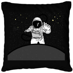 printfashion astronaut - Párnahuzat, Díszpárnahuzat - Fekete (4108027)