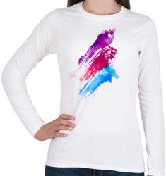 printfashion Wildcolours - Női hosszú ujjú póló - Fehér (242069)