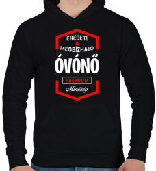 printfashion Óvónő prémium minőség - Férfi kapucnis pulóver - Fekete (1469725)