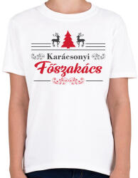 printfashion Karácsonyi főszakács - Gyerek póló - Fehér (11002164)