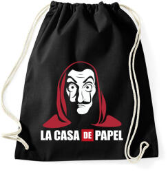 printfashion La casa de papel WL - Sportzsák, Tornazsák - Fekete (5558778)