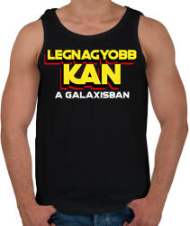 printfashion LEGNAGYOBB KAN A GALAXISBAN - Férfi atléta - Fekete (11575414)
