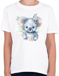 printfashion Koala növényekkel - Gyerek póló - Fehér (13923750)