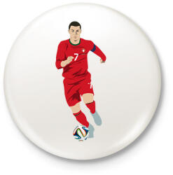 printfashion Cristiano Ronaldo - Kitűző, hűtőmágnes - Fehér (13067239)