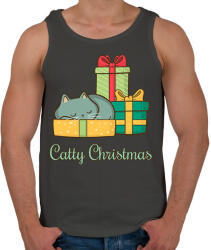 printfashion Catty Christmas - Férfi atléta - Sötétszürke (14524097)