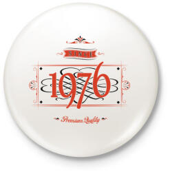 printfashion since-1976-red-black - Kitűző, hűtőmágnes - Fehér (3076522)