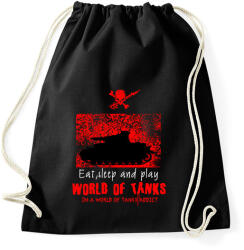 printfashion world of tanks addict - Sportzsák, Tornazsák - Fekete (1976764)