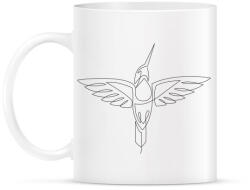 printfashion Line art Kolibri - Bögre - Fehér (789637)