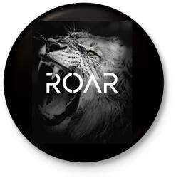 printfashion Roar - Kitűző, hűtőmágnes - Fekete (3104347)