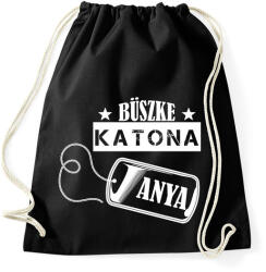 printfashion Büszke katona anya - Sportzsák, Tornazsák - Fekete (7700647)