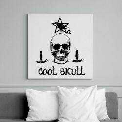 printfashion cool skull - Vászonkép - Fehér (6627651)