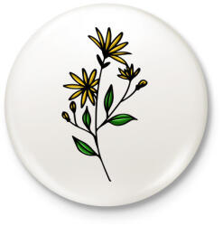 printfashion virág-007 - Kitűző, hűtőmágnes - Fehér (3087528)