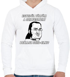 printfashion Beállsz Seed-elni? - Férfi kapucnis pulóver - Fehér (5202920)