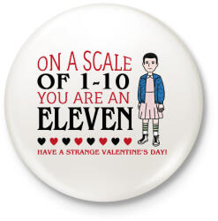 printfashion Strange valentine - Eleven - Kitűző, hűtőmágnes - Fehér (11698548)